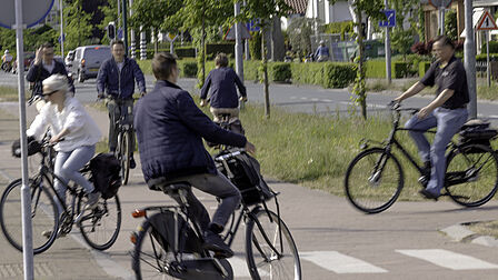 Fietsers op fietspaden